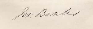 Signature de Sir Joseph Banks (1743-1820) Baronet de Banks